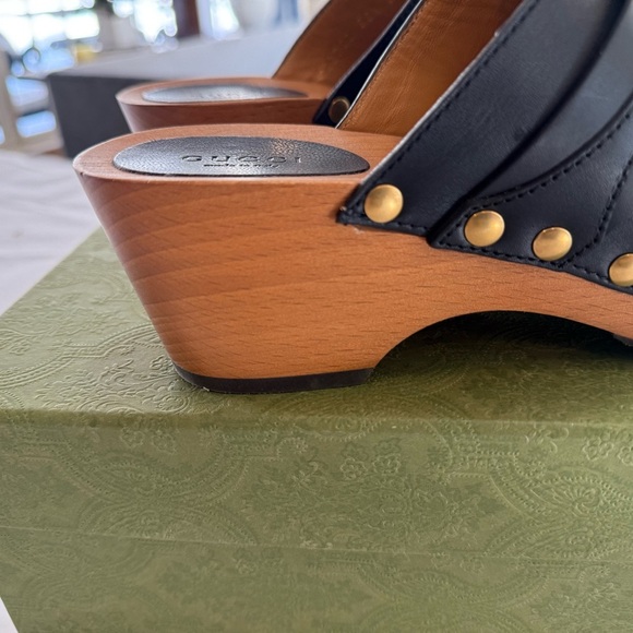 Gucci Women’s Black Leather Horsebit Clogs NIB - Picture 5 of 15